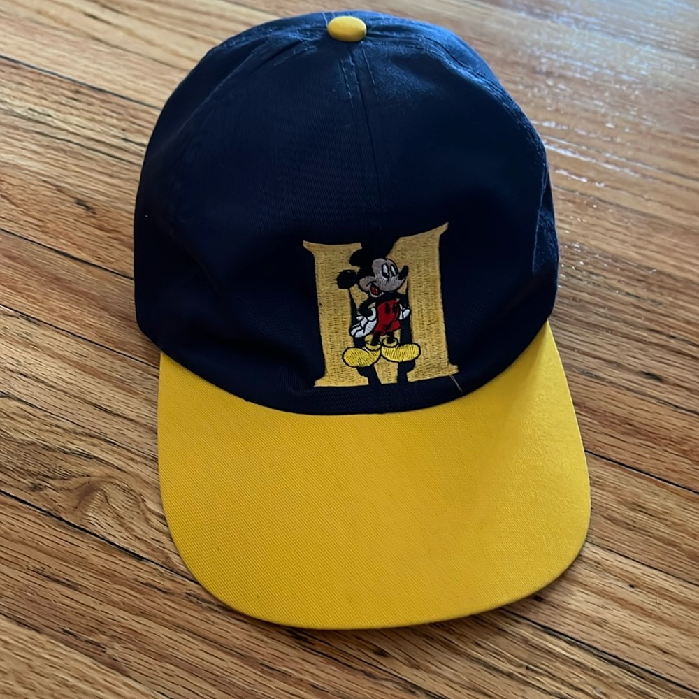 Vintage Mickey Mouse Strapback Hat / 90s / Disney